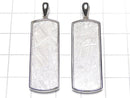 Meteorite (Muonionalusta) Pendant Rectangle 34x13mm Both Side Finish 1pc