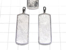 Meteorite (Muonionalusta) Pendant Rectangle 34x13mm Both Side Finish 1pc