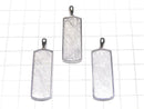 Meteorite (Muonionalusta) Pendant Rectangle 34x13mm Both Side Finish 1pc