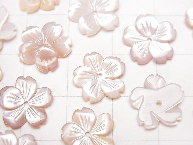 [Video] High Quality Pink Shell AAA Flower 12mm Middle Hole 3pcs $4.79!