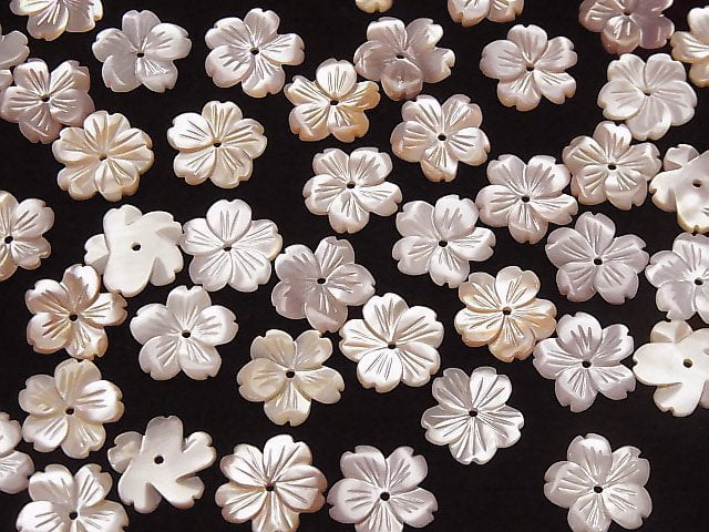 [Video] High Quality Pink Shell AAA Flower 12mm Middle Hole 3pcs $4.79!