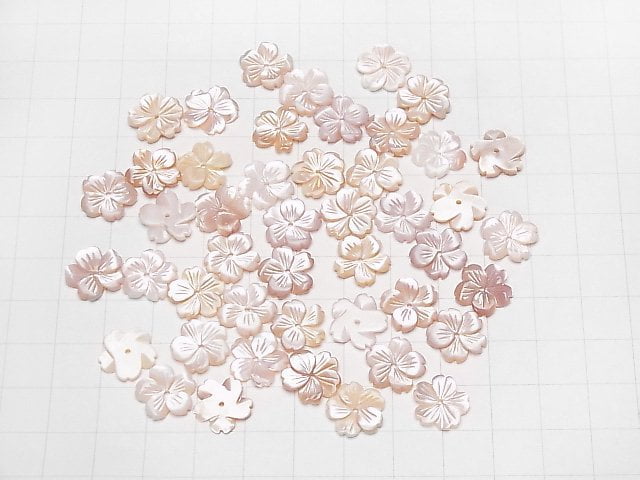 [Video] High Quality Pink Shell AAA Flower 12mm Middle Hole 3pcs $4.79!