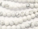 [Video] 1strand $4.79! Howlite Magnesite  Round 4mm 1strand beads (aprx.15inch/36cm)