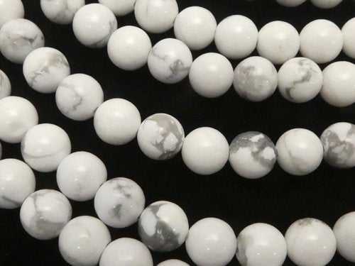 Howlite Magnesite, Round Gemstone Beads