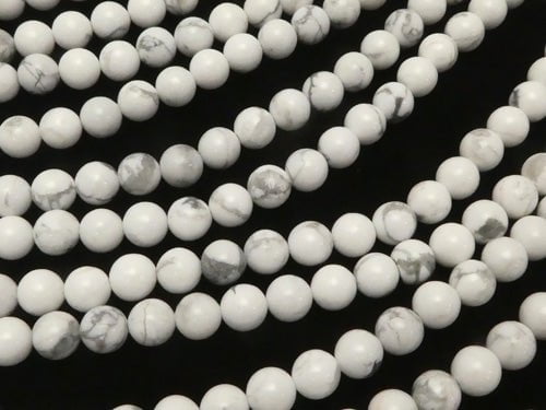 [Video] 1strand $4.79! Howlite Magnesite  Round 6mm 1strand beads (aprx.15inch/36cm)