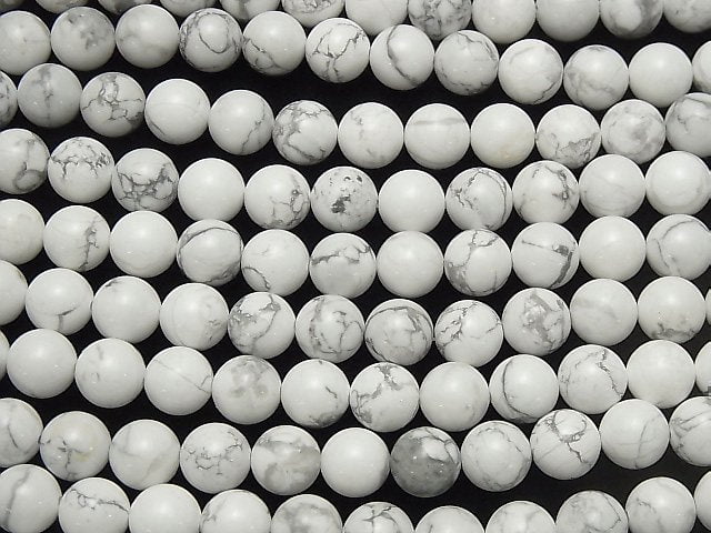 [Video] Howlite Magnesite  Round 10mm 1strand beads (aprx.15inch/36cm)