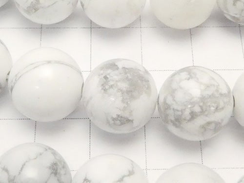 [Video] Howlite Magnesite Round 12mm 1strand beads (aprx.14inch/35cm)