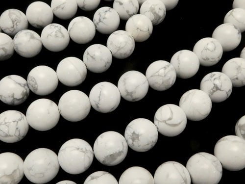 [Video] Howlite Magnesite  Round 12mm 1strand beads (aprx.14inch/35cm)