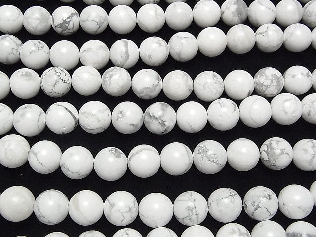 [Video] Howlite Magnesite  Round 14mm half or 1strand beads (aprx.15inch/38cm)