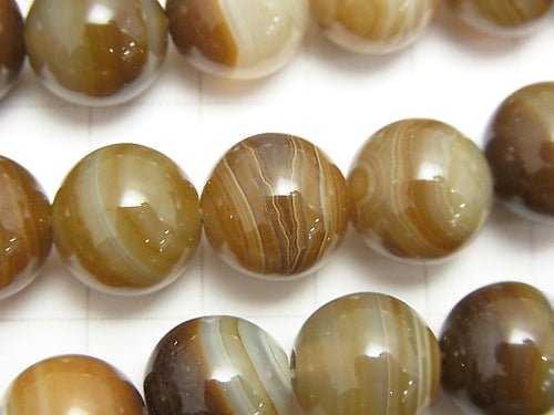 1strand $8.79! Brown stripe agate AAA Round 12mm 1strand beads (aprx.15inch / 36cm)