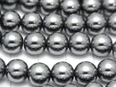 Hematite Round 8mm [2mm hole] 1strand beads (aprx.15inch / 38cm)