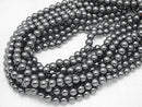 Hematite Round 8mm [2mm hole] 1strand beads (aprx.15inch / 38cm)
