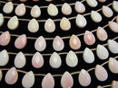 Queen Conch Shell Faceted Pear Shape 14 x 10 x 5 mm half or 1 strand beads (aprx.15 inch / 36 cm)