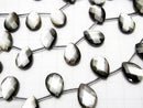 High-quality Black Shell (Black-lip Oyster) AAA Faceted Pear Shape 14x10x5mm 1/4-1strand beads (approx. 15 inches/38 cm)