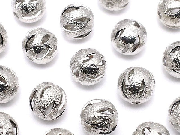 Metal parts design round 8mm silver color 10pcs