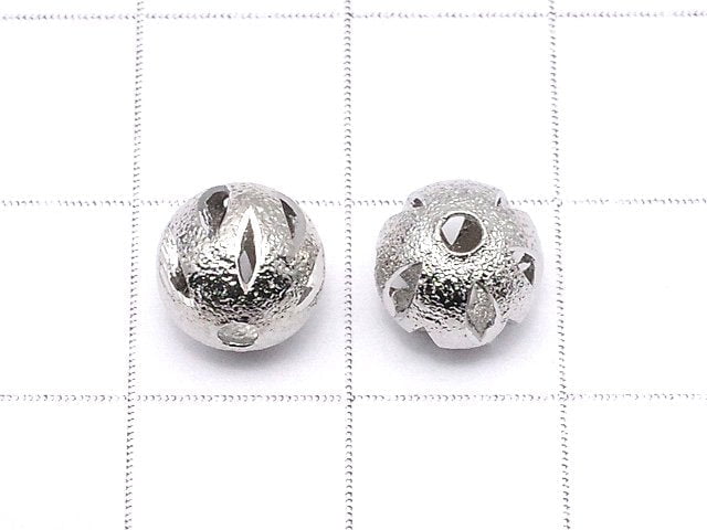 Metal parts design round 8mm silver color 10pcs