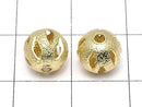 Metal parts design round 8mm gold color 10pcs