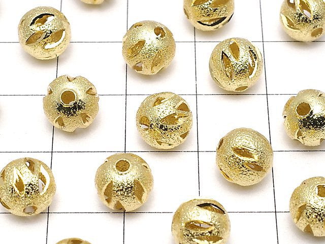 Metal parts design round 8mm gold color 10pcs