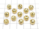 Metal parts design round 8mm gold color 10pcs