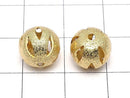 Metal Parts Design Round Beads 10mm Gold Color 10pcs $2.79!