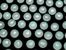 Sea Blue Chalcedony AAA Rose Cut Round 10 x 10 mm 3 pcs $8.79!