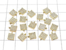 Charm with metal Parts CZ Square 6 x 6 mm gold color 3 pcs $3.79!