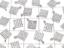 Charm with Metal Parts CZ Diamond 8 x 8 mm silver color 3 pcs $3.79!