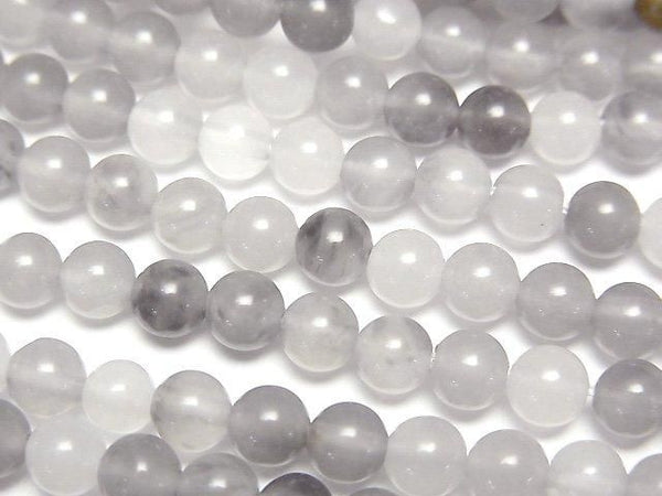 [Video] Gray Quartz AA Round 4.5mm 1strand beads (aprx.15inch/36cm)