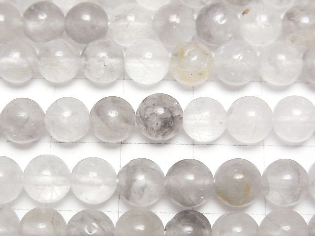 [Video] Gray quartz AA Round 6mm 1strand beads (aprx.15inch/37cm)