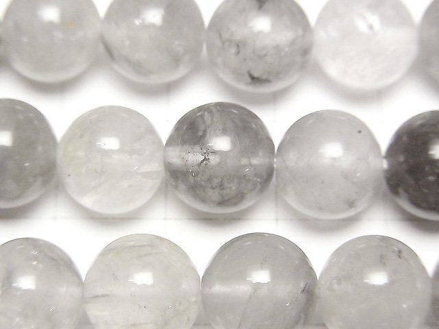 [Video] Gray quartz AA Round 10mm 1strand beads (aprx.15inch/37cm)