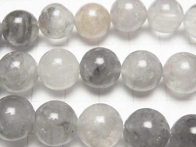 Gray quartz AA Round 12 mm half or 1 strand beads (aprx.15 inch / 36 cm)