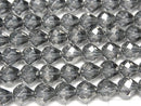 Silver Flash Crystal Faceted Drop 10x10x10mm half or 1strand beads (aprx.15inch / 36cm)