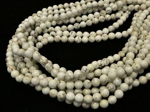 1strand $5.79! Magnesite  Round 6mm 1strand beads (aprx.15inch/38cm)