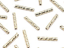 Metal parts Tube 10x1.5mm 18K gold coating 10pcs