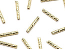 Metal Parts Tube 10x1.2mm 24K Gold Plated 10pcs