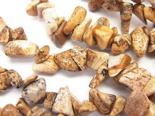 Picture Jasper Chips (Small Nuggets) 1 strand beads (approx. 30 inches/76 cm)