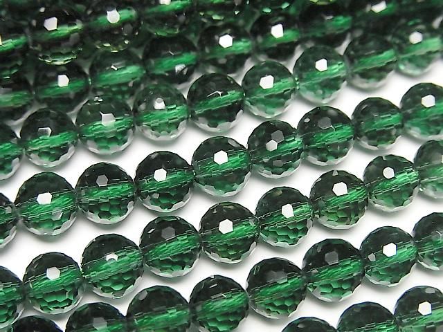 [Video] High Quality! Green Quartz 128-Faceted Round 6mm Half or 1-Strand Beads (approx. 15 inches/36 cm)
