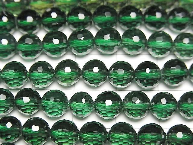 [Video] High Quality! Green Quartz 128-Faceted Round 6mm Half or 1-Strand Beads (approx. 15 inches/36 cm)