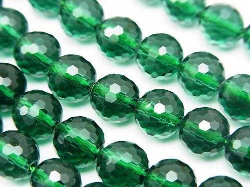[Video] High Quality! Green Quartz 128 Faceted Round 8mm Half or 1 Strand Beads (approx. 15 inches/36 cm)