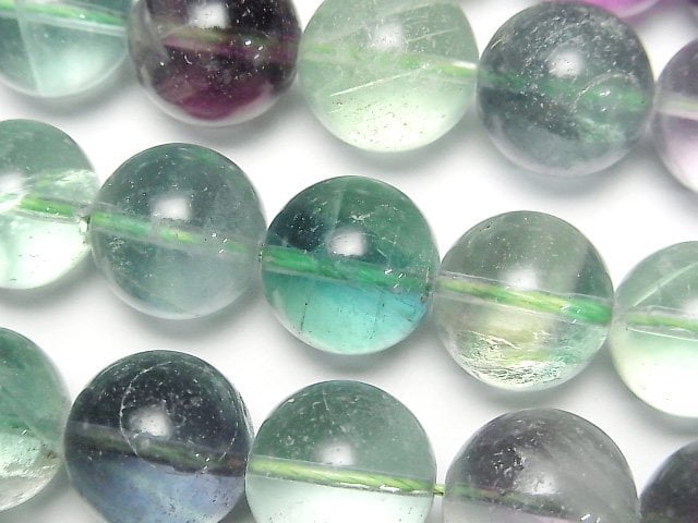 Fluorite, Round Gemstone Beads