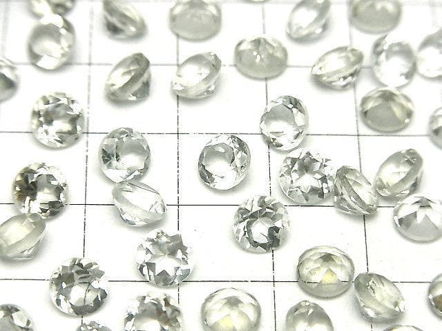 [Video]High Quality Green Amethyst AAA Loose stone Round Faceted 6x6mm 5pcs