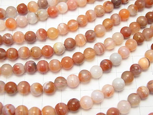 1strand $9.79! Pink Botswana Agate Round 6mm 1strand beads (aprx.15inch / 38cm)