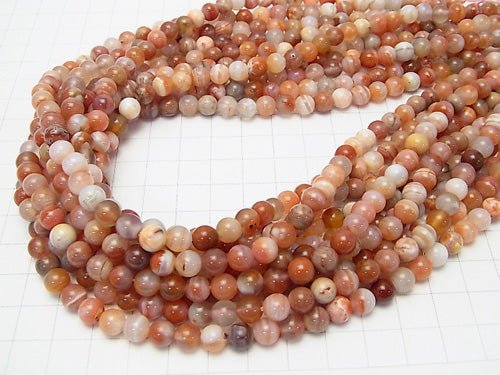 1strand $9.79! Pink Botswana Agate Round 6mm 1strand beads (aprx.15inch / 38cm)