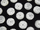 [Video] High Quality White Shell (Silver-lip Oyster) AAA Flower (Margaret) [8mm][10mm][12mm] Center Hole 4pcs