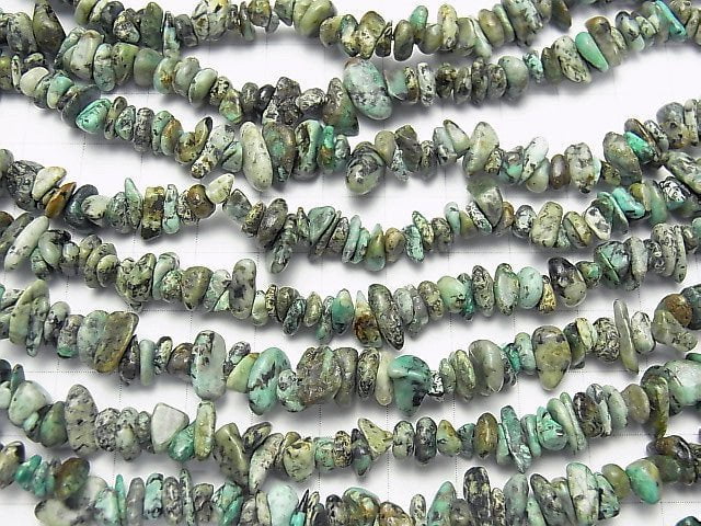 African Turquoise  Chips (Small Nugget ) 1strand beads (aprx.30inch/76cm)