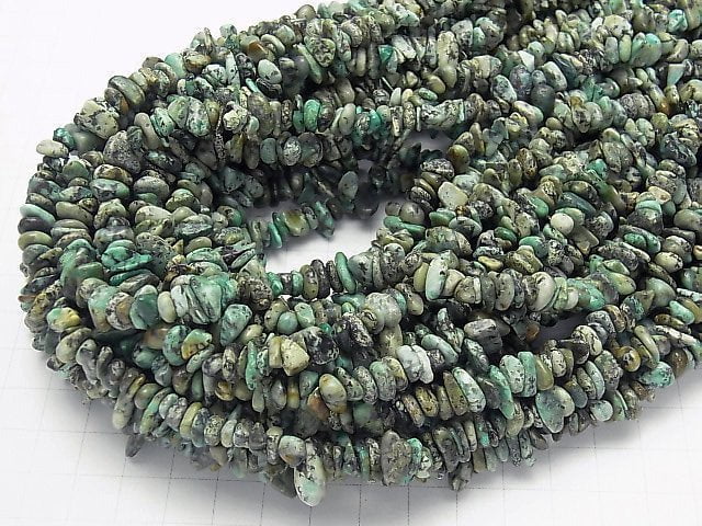 African Turquoise  Chips (Small Nugget ) 1strand beads (aprx.30inch/76cm)