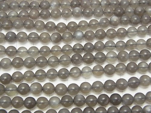 Gray Moonstone AAA - Round 6 mm half or 1 strand beads (aprx. 15 inch / 38 cm)