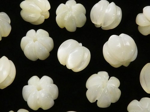 Mother of Pearl (Shell Beads), Pumpkin Shape Pearl & Shell Beads