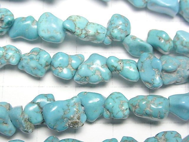 [Video]Magnesite Turquoise Nugget 1strand beads (aprx.15inch/37cm)