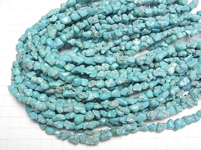 [Video]Magnesite Turquoise Nugget 1strand beads (aprx.15inch/37cm)